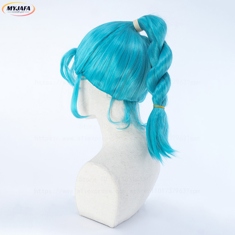 Anime Cosplay Blue Hair - Wig Cosplay Bulma Wig Buruma Rambut