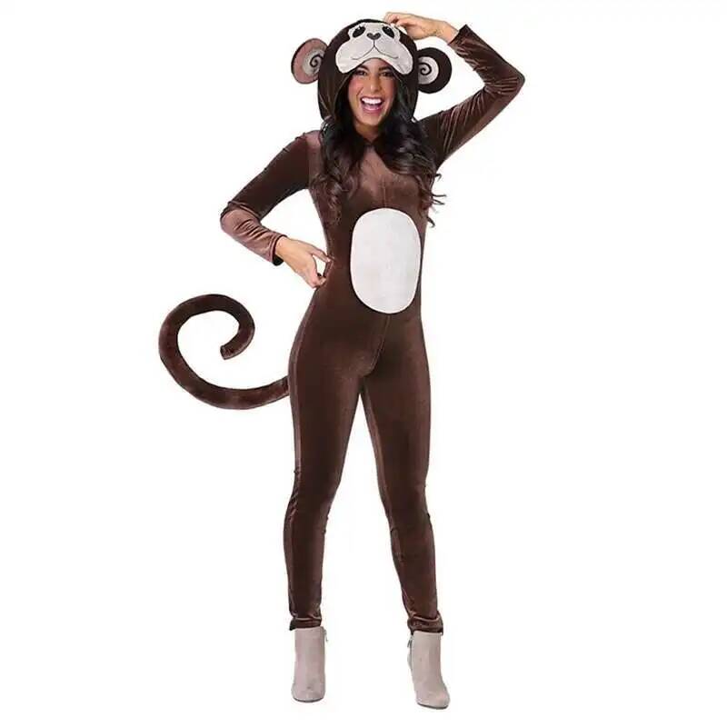 Piyama Onesie Monyet Coklat Ba - Anime Cosplay Jumpsuit ulasan dan harga