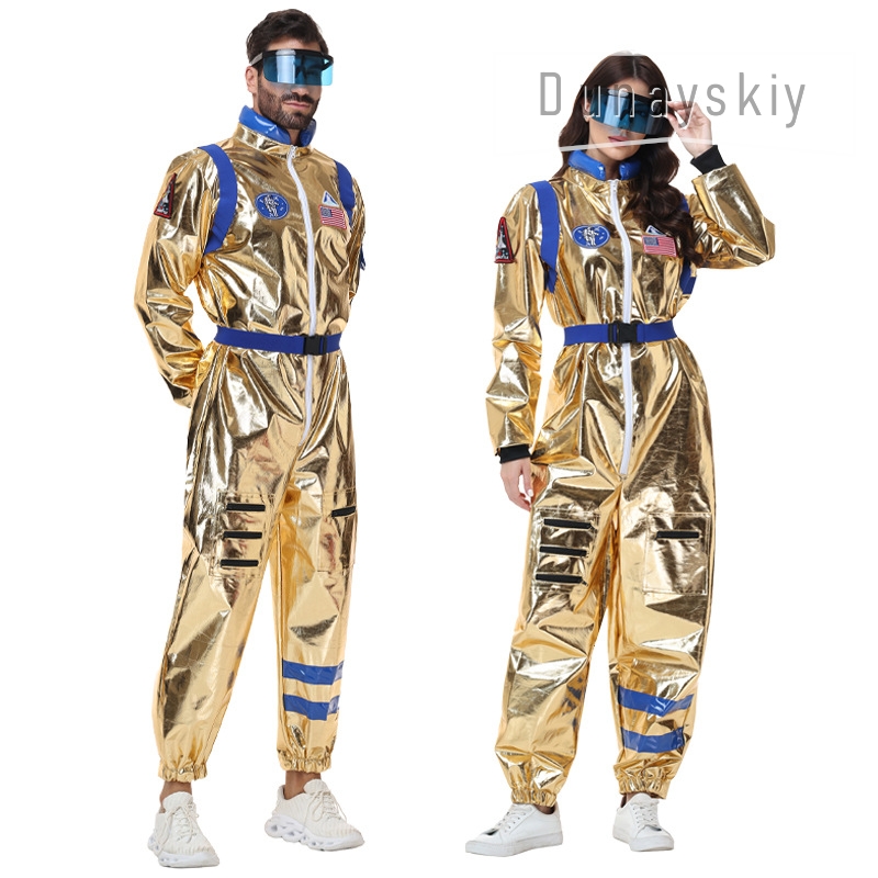 Kostum Jumpsuit Astronot Emas  - Anime Cosplay Couple ulasan dan harga