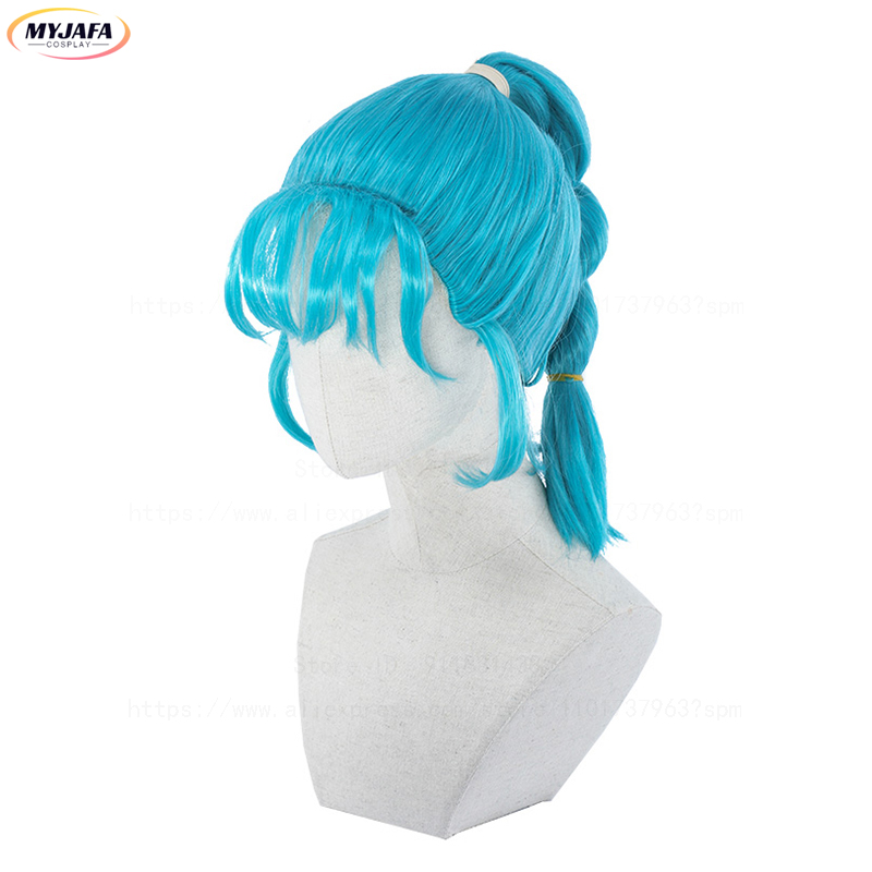 Wig Cosplay Bulma Wig Buruma R - Anime Cosplay Blue Hair ulasan dan harga