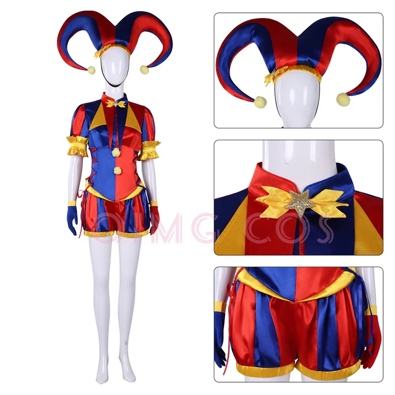 Kostum Cosplay Pomni dari The  - Anime Cosplay Ladies ulasan dan harga